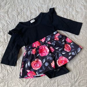 Baby girl | 0-3 month | rose dress | velvet